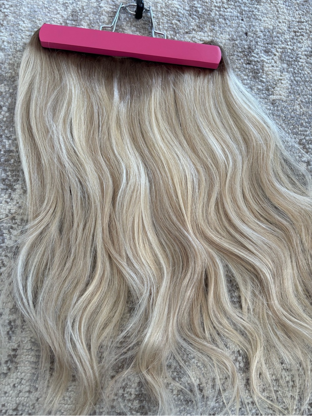 Blonde Wavy Clip-In Hair Extension - Natural Blonde